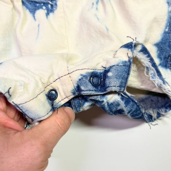 Vintage Oshkosh B'Gosh Vestbak Shortalls 6M? Distressed Overalls Made in USA - Picture 10 of 10